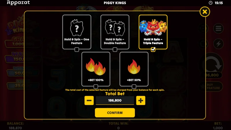 Piggy Kings – didelis laimėjimas Hold and Spin